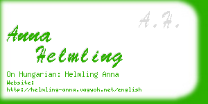anna helmling business card